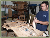 Olive tree furniture manufacture process